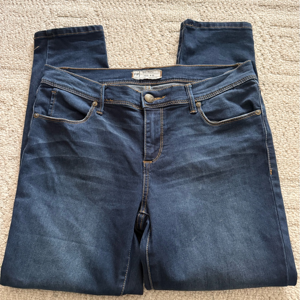 Free People Indigo High-Rise Skinny Jeans